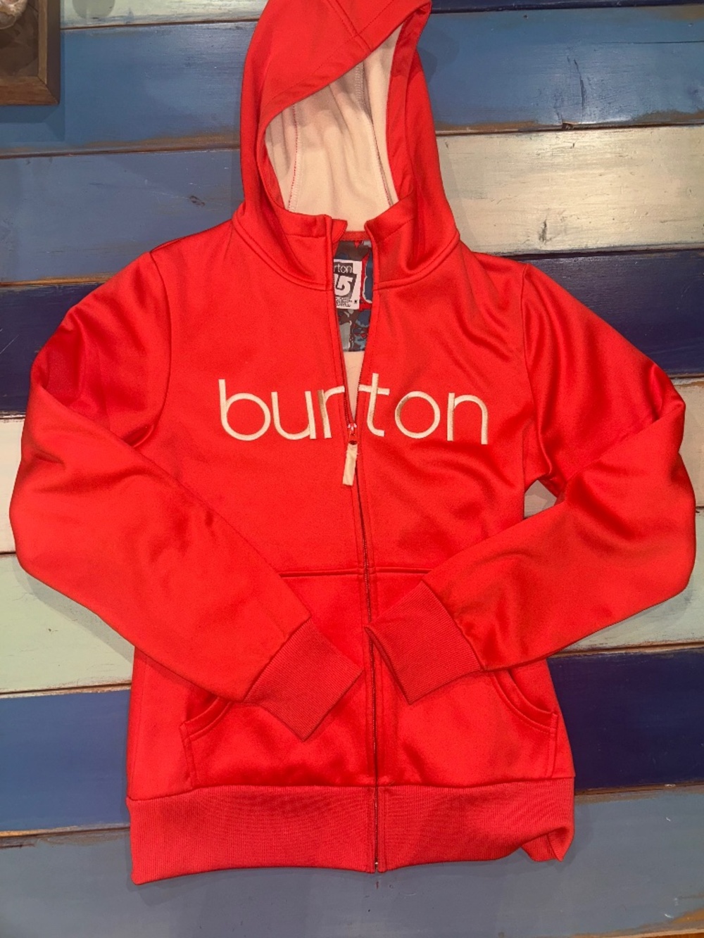 Burton DryRide Red Full Zip Hoodie Jacket M